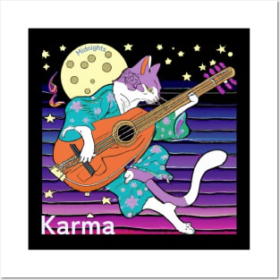 Karma is a cat Midnights Posters and Art